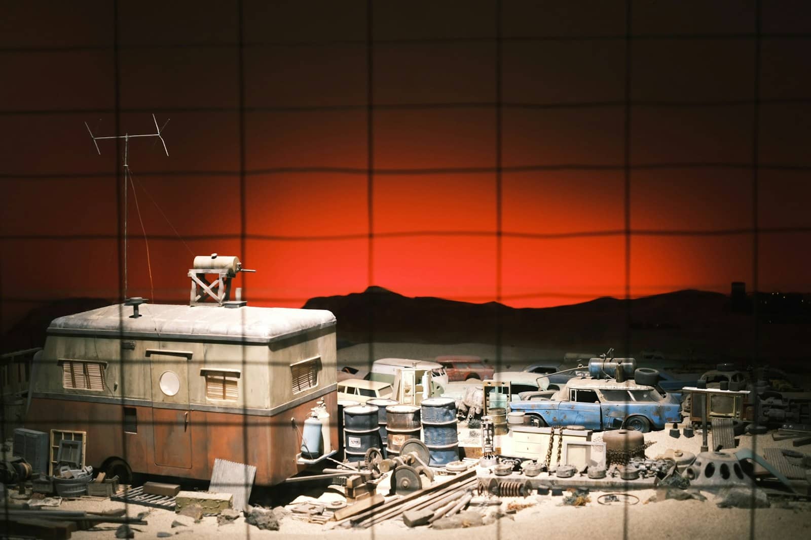 A desolate post-apocalyptic landscape