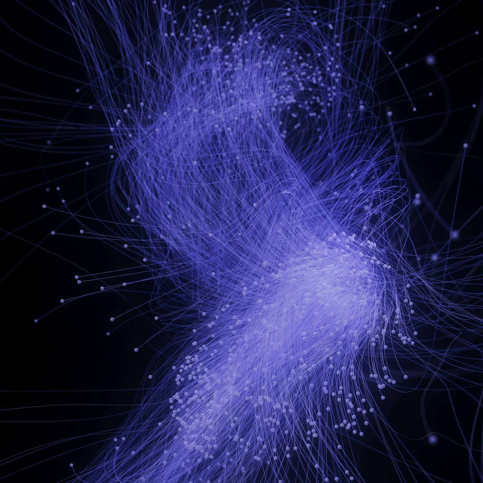 A visualization of connected data points