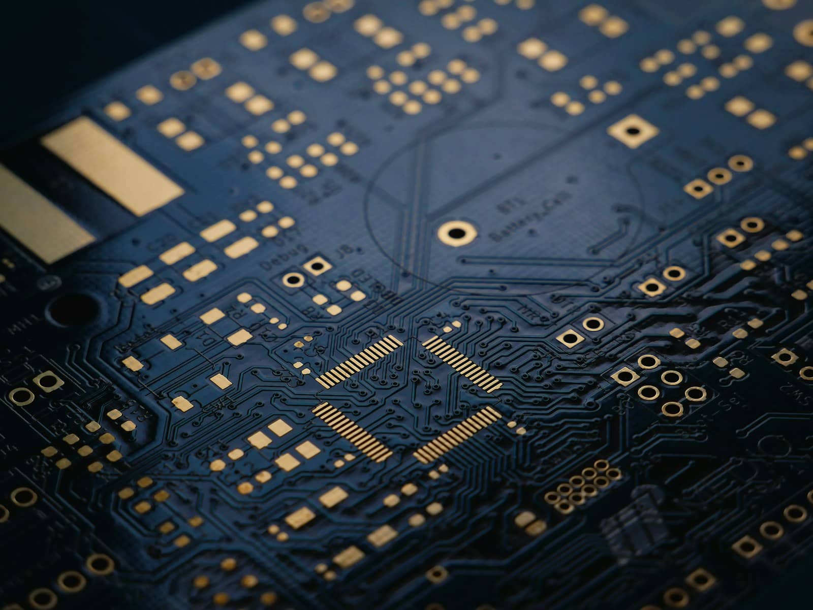 Close-up of a graphics card circuit board