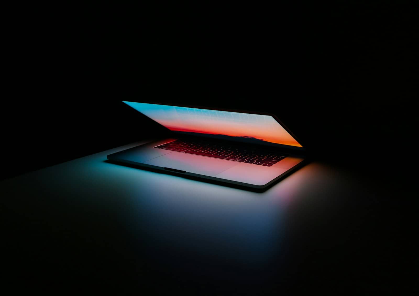 A compact desktop computer setup