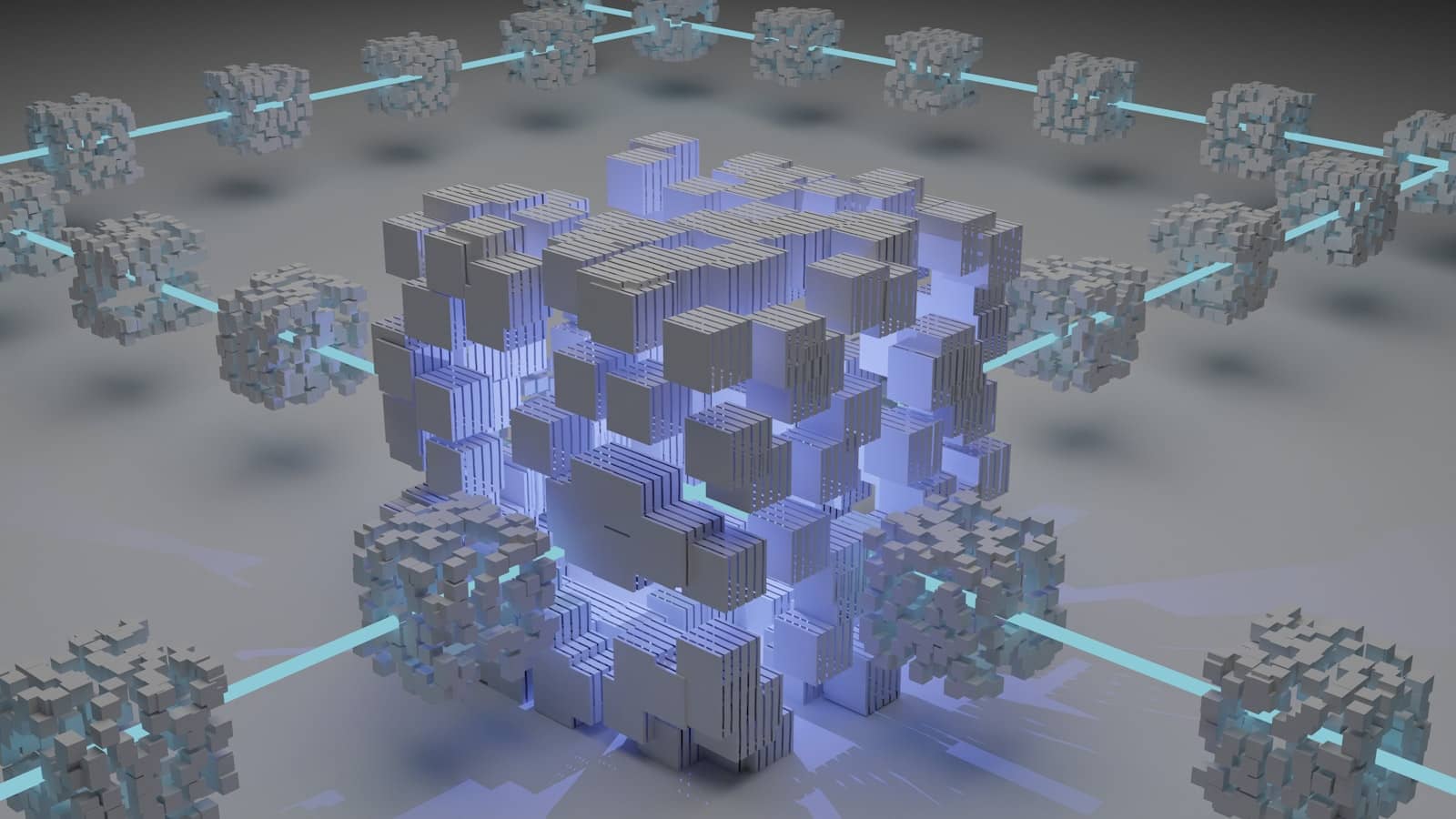 A computer running a local language model