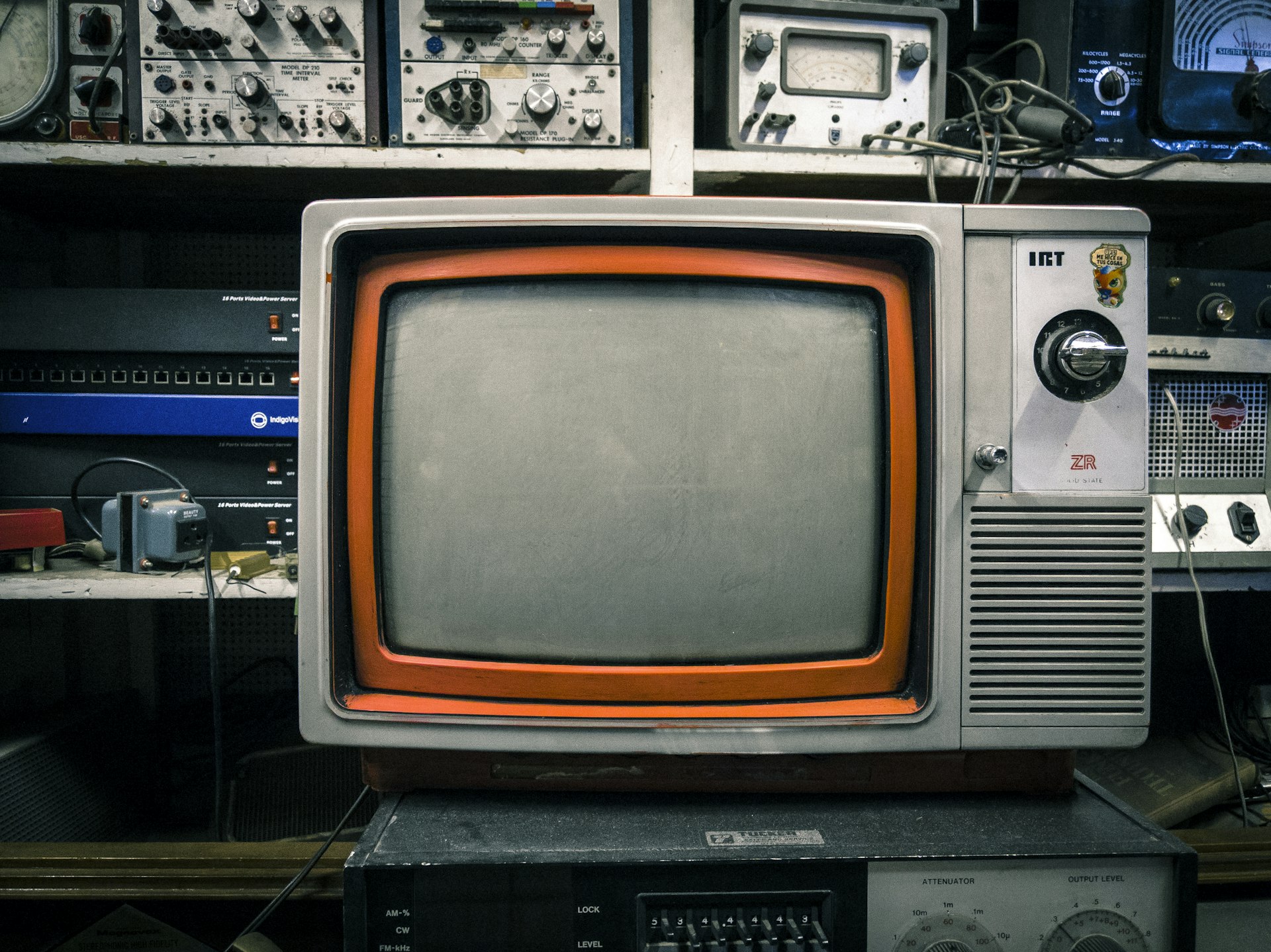 CRT monitor, powered off