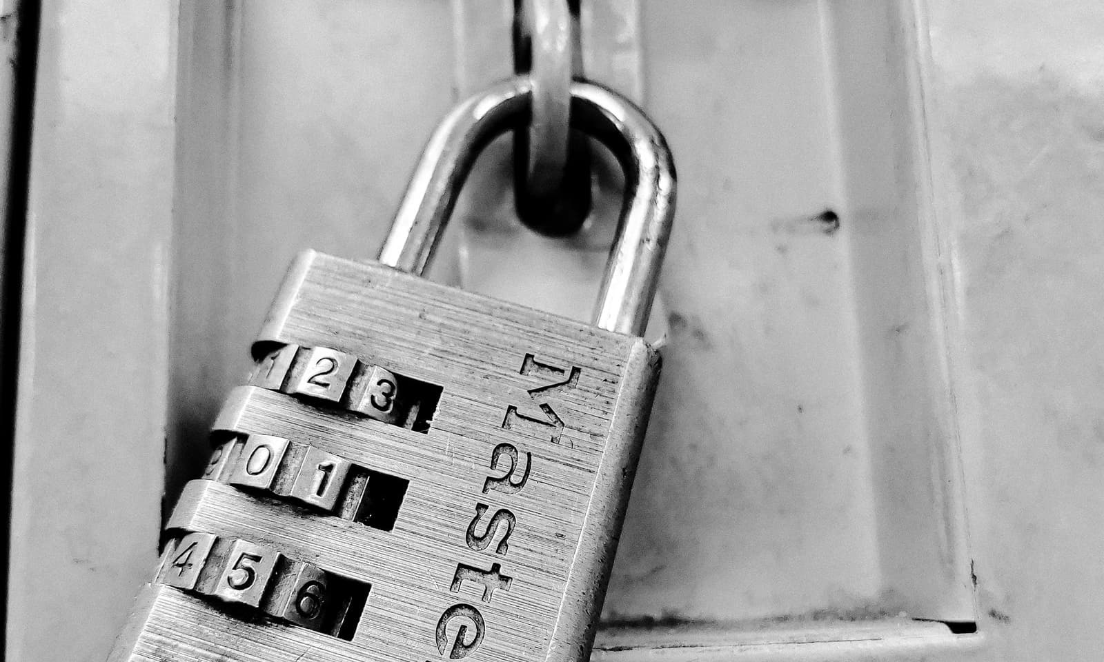 A combination padlock, representing verifying and locking down a WordPress site