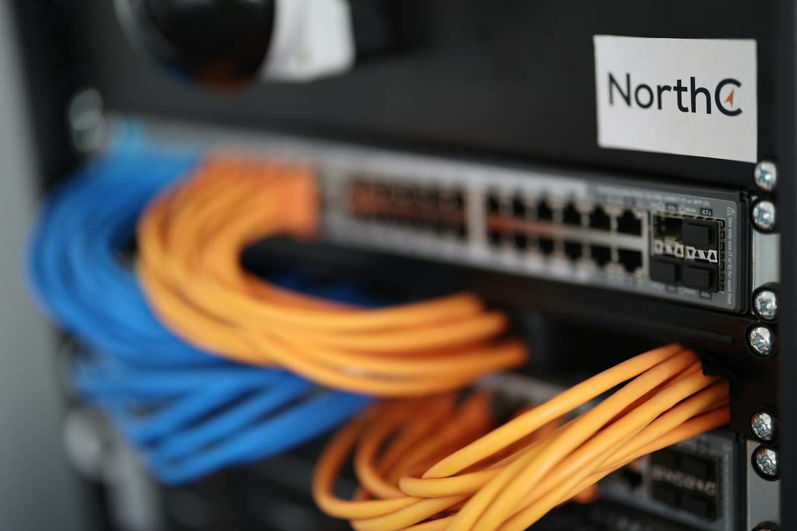 A server rack — Proxmox VE runs virtualization clusters