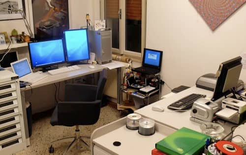 Apple Mac Studio compact desktop computer on a desk
