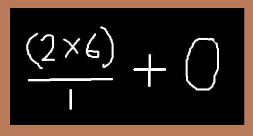 Rows of matrix notation and mathematical proofs written on a chalkboard