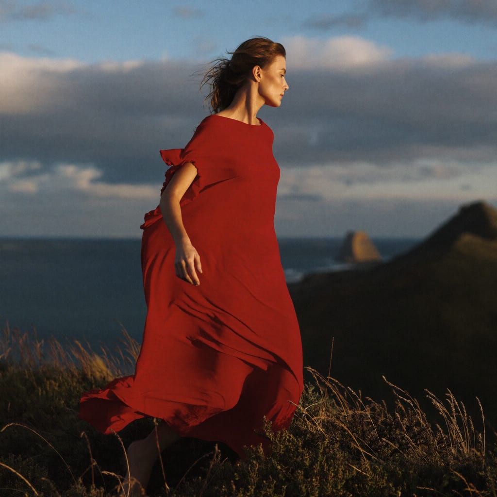 An editorial fashion image generated with Higgsfield