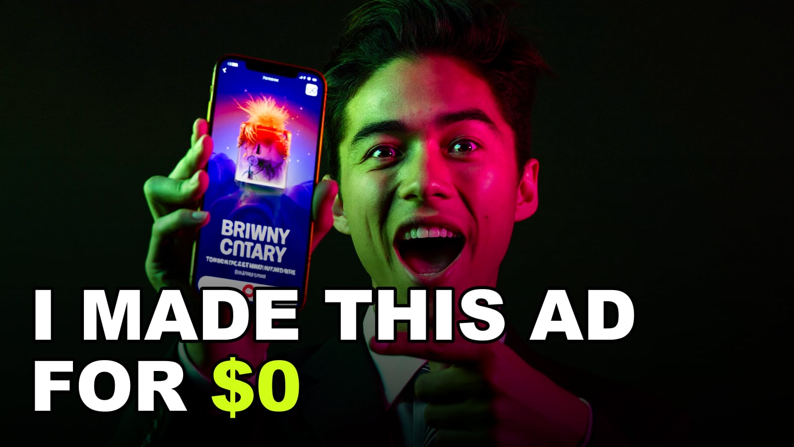 AI-generated UGC-style product advertisement frame