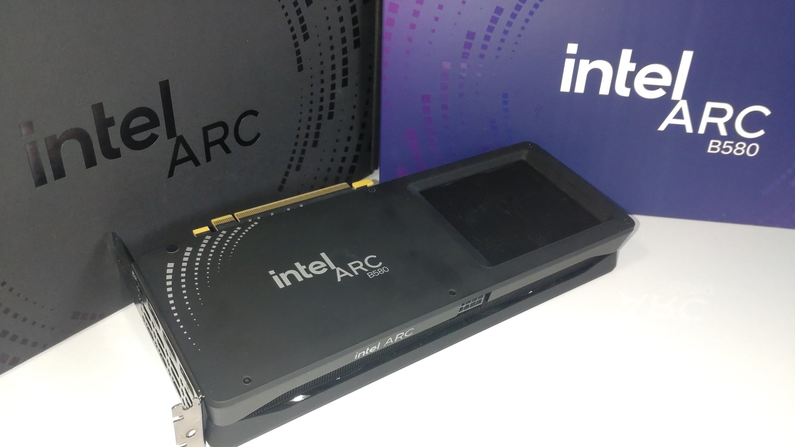 An Intel Arc B580 Limited Edition graphics card