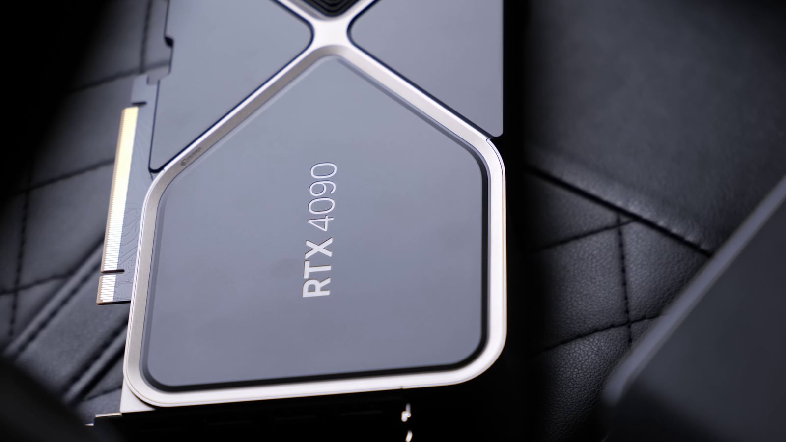 An NVIDIA GeForce RTX 4090 Founders Edition graphics card, close up