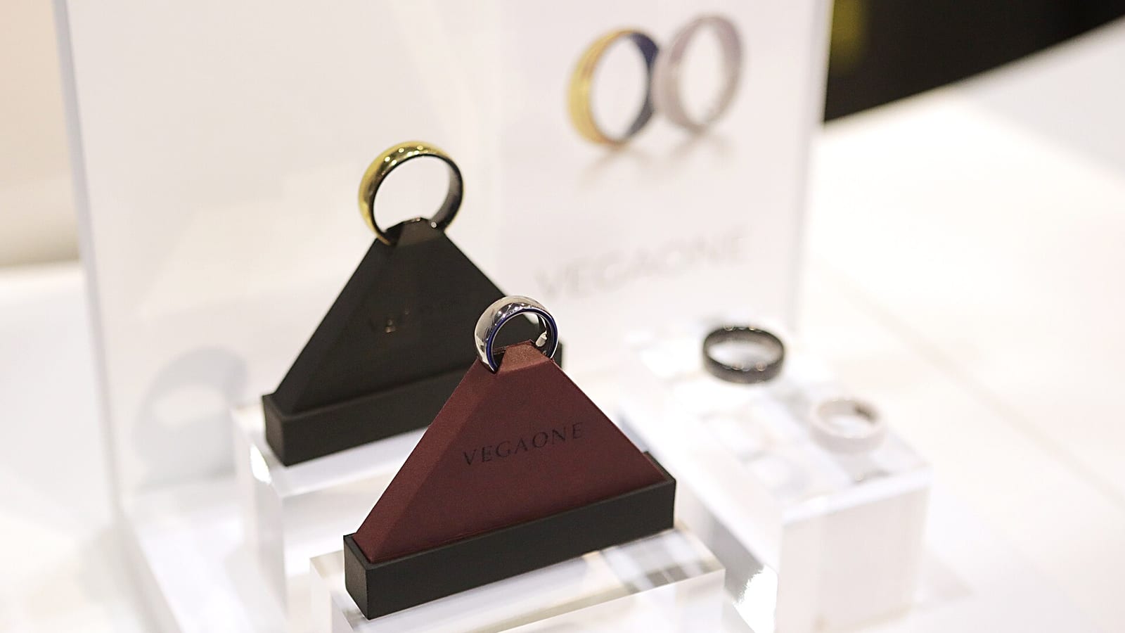 A smart ring worn on a finger