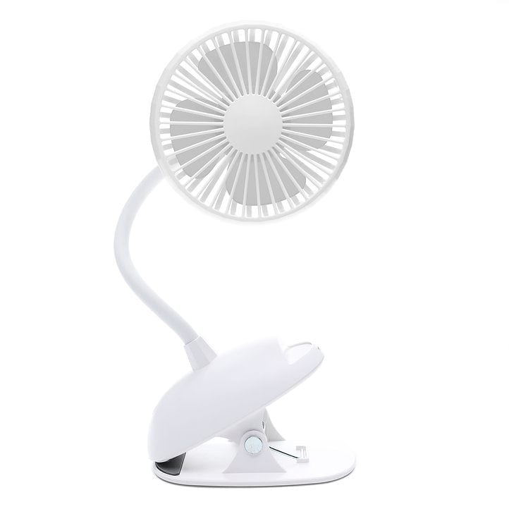 O2COOL Rechargeable USB Battery Clip Fan with Gooseneck (FC35B03)